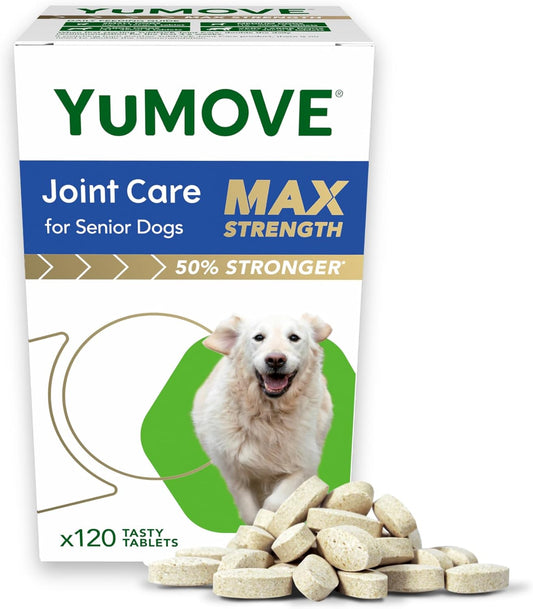 YuMOVE Max Strength Joint Supplement for Senior Dogs – Hip & Joint Care for Dogs 8+ (120 Tablets)