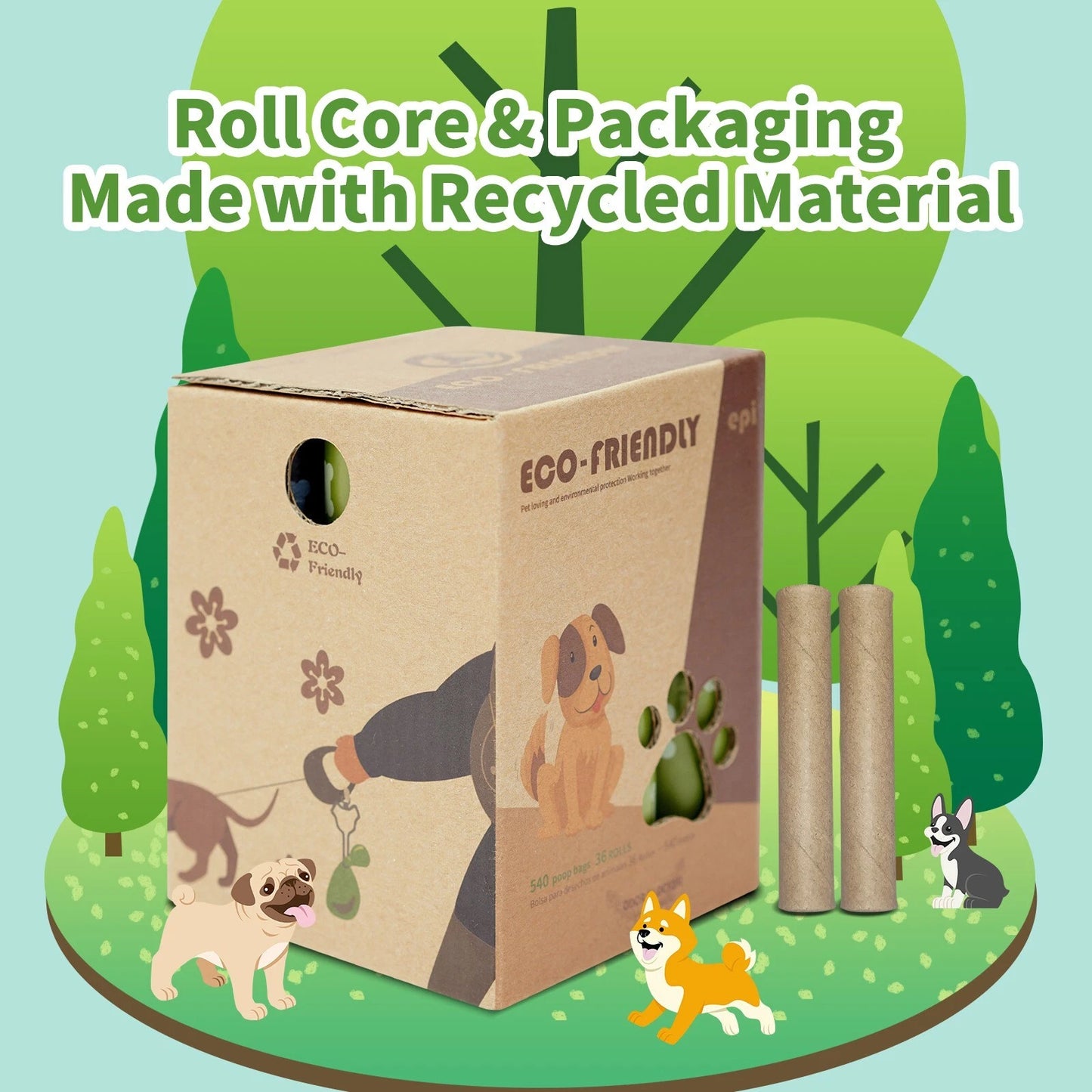 270 Large Biodegradable Dog Poo Bags with Free Dispenser – Extra Thick, Eco-Friendly Doggy Waste Bags