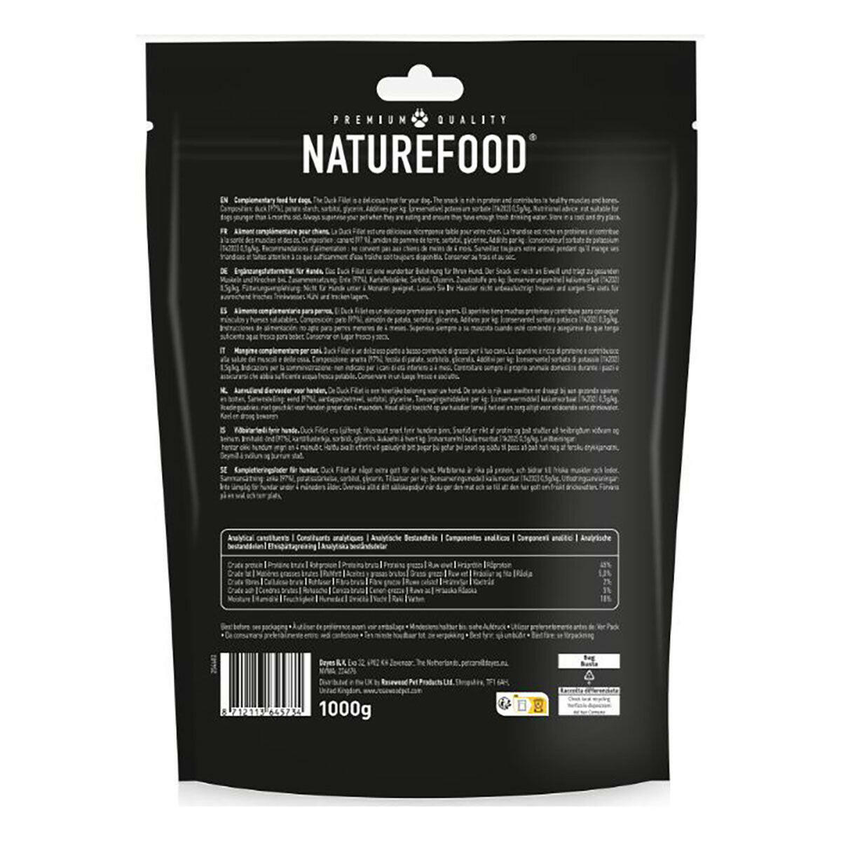 Premium Duck Fillet Dog Treats: 1kg Pack