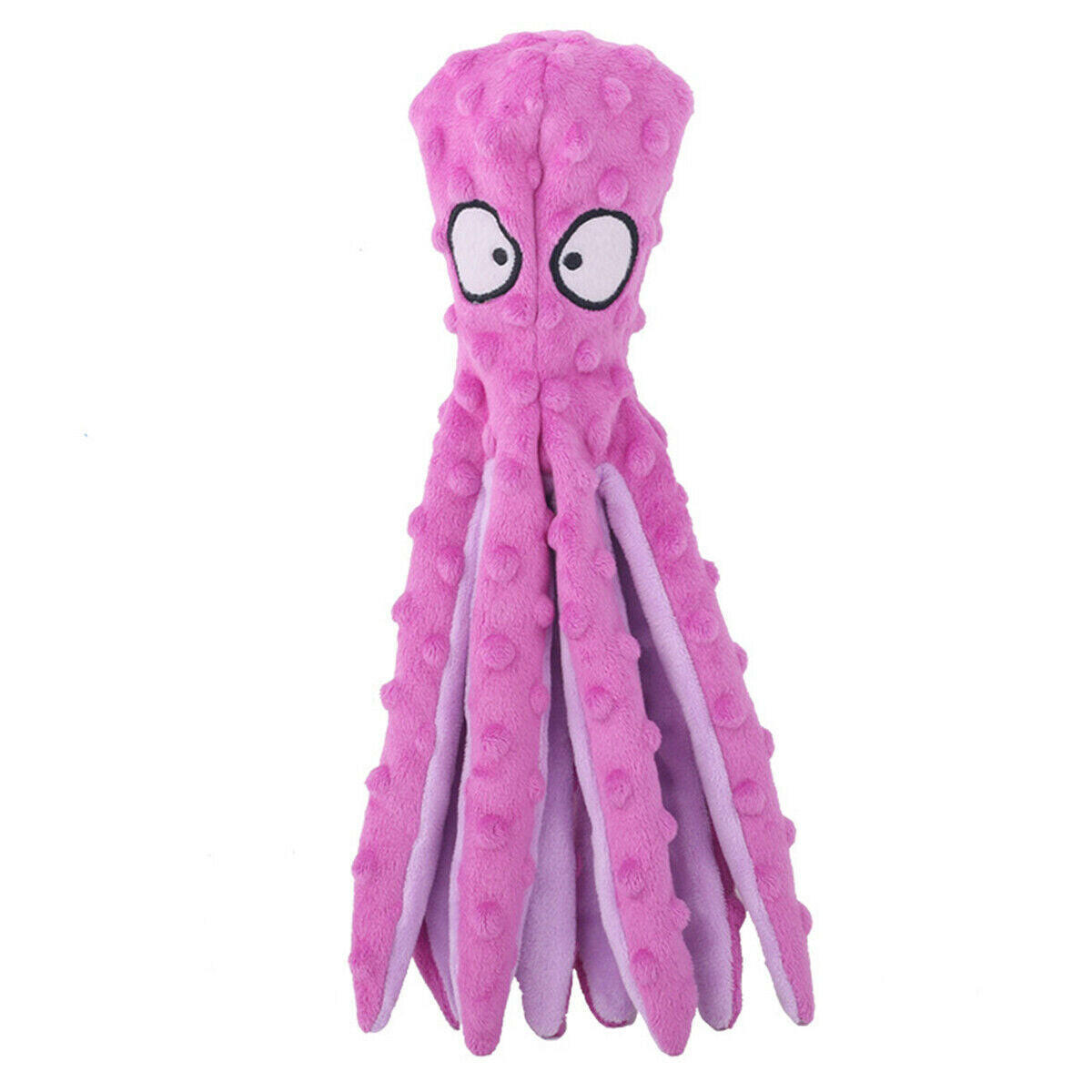 Octopus Puppy Dog Chew Toy: Soft Plush Squeaky Fun Play Sound