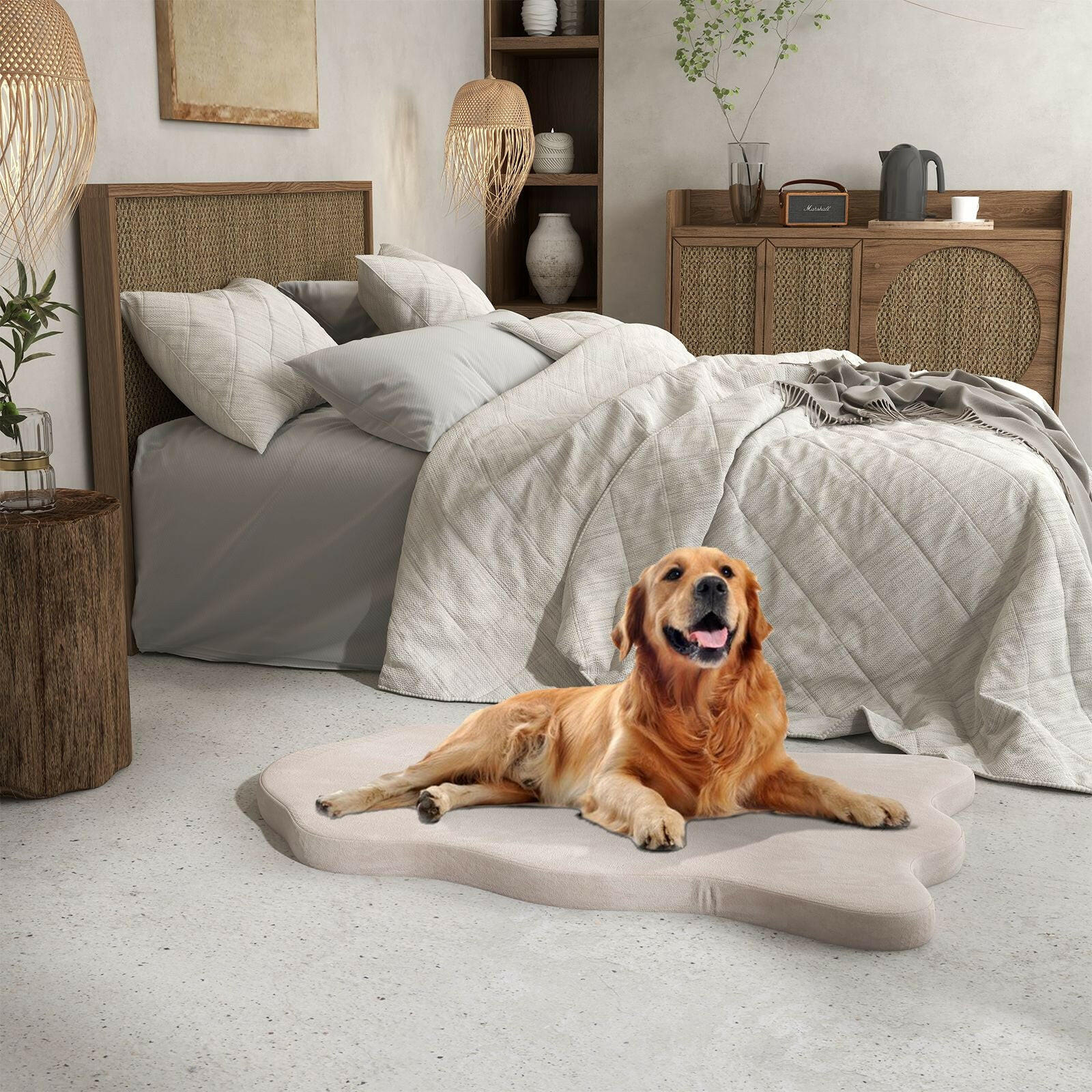 Luxury Large Dog Bed with Memory Foam Support and Removable Easy-to-Clean Cover