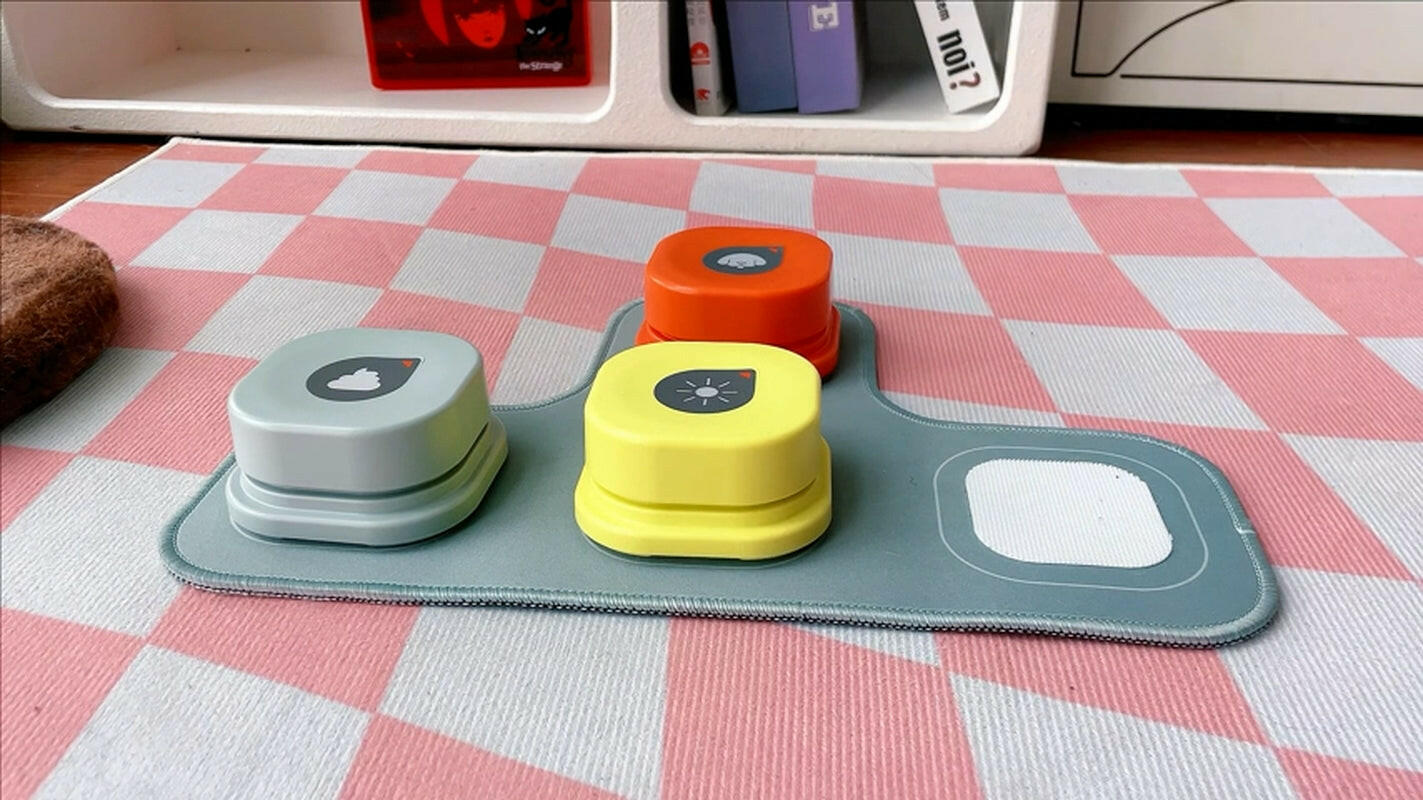 Recordable Dog Training Buttons: Set of 9 Talking Buttons