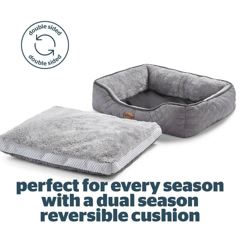 Airmax Breathable Pet Bed with Reversible Cushion Design for Enhanced Comfort and Versatility