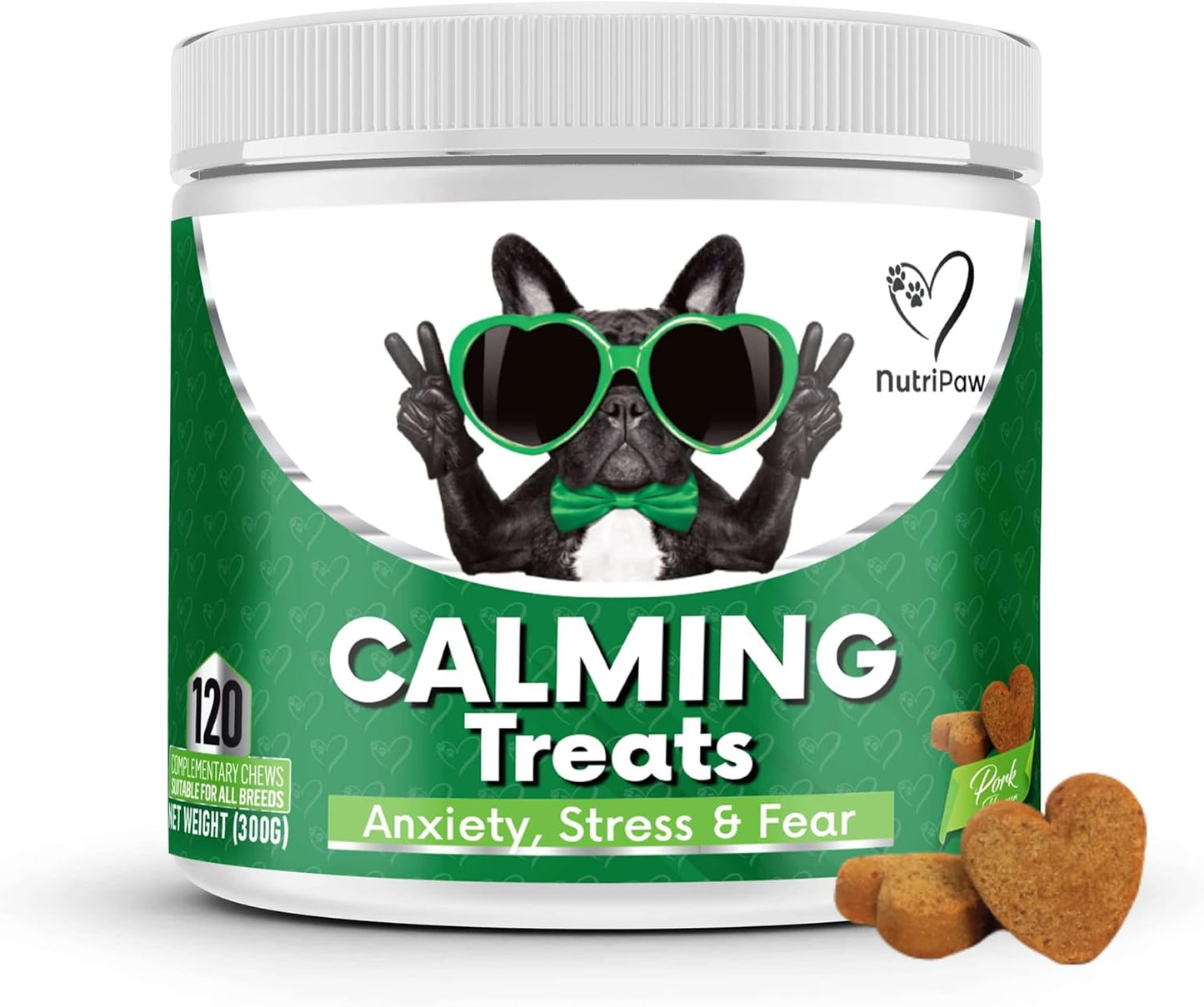 NutriPaw Calming Treats for Dogs – Reduce Stress, Barking, Hyperactivity & Anxiety Without Drowsiness