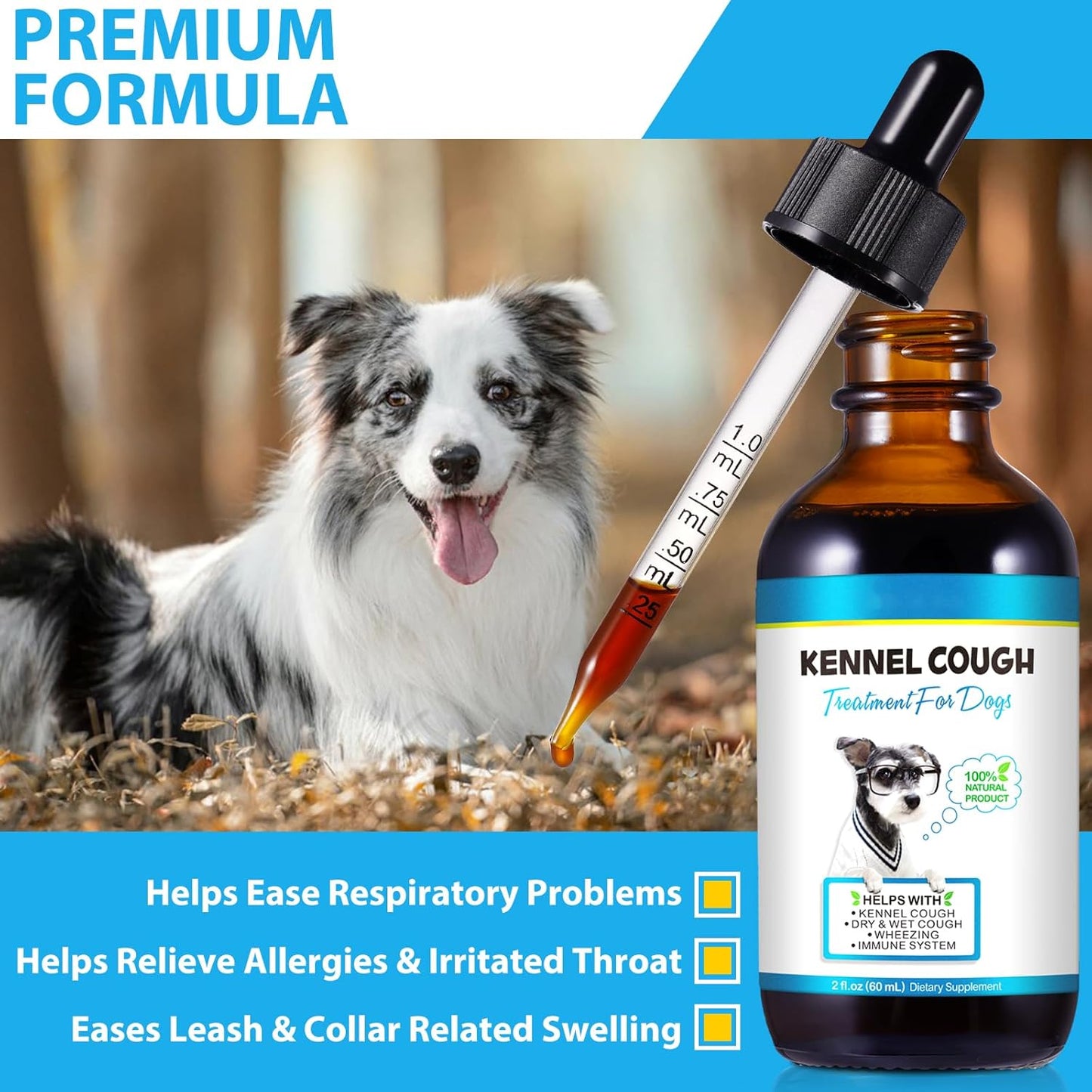 Dog Respiratory Support Liquid – Herbal Breathing & Immune Support