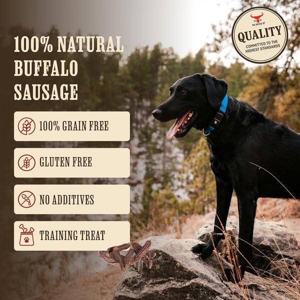 The Buffalo Co. Natural Buffalo Sausage Dog Treats – 100% Buffalo Meat (3 x 300g)