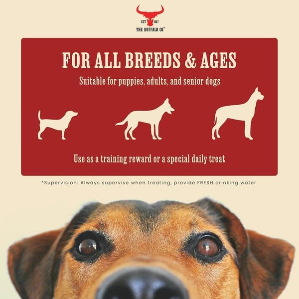 The Buffalo Co. Natural Buffalo Sausage Dog Treats – 100% Buffalo Meat (3 x 300g)