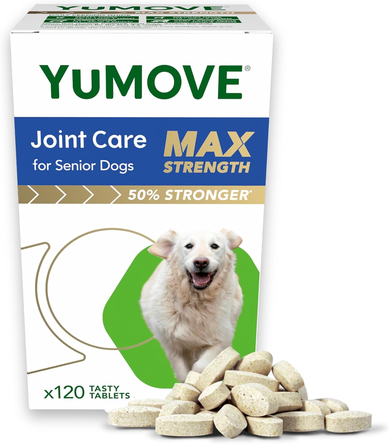 YuMOVE Max Strength Joint Supplement for Senior Dogs – Hip & Joint Care for Dogs 8+ (120 Tablets)