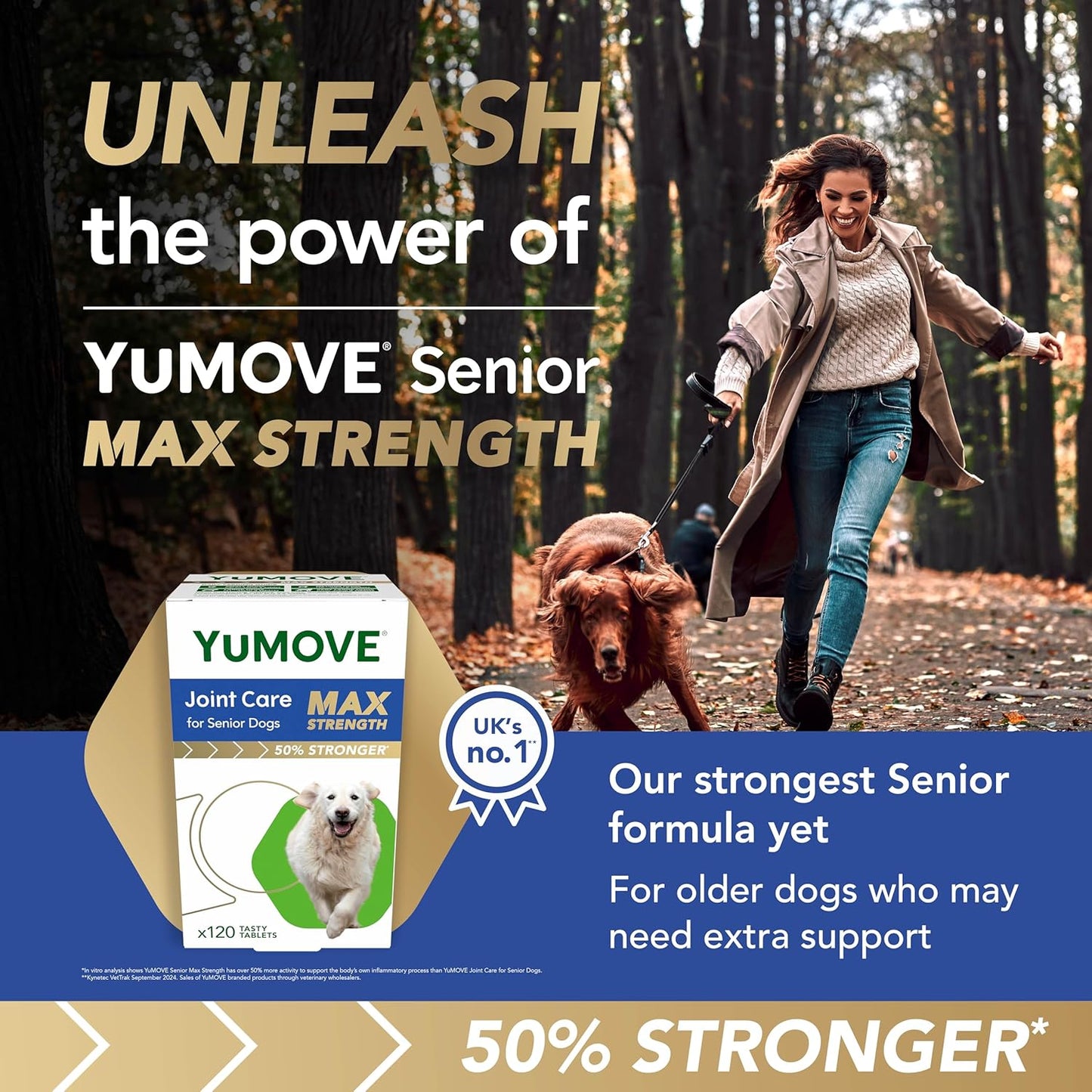 YuMOVE Max Strength Joint Supplement for Senior Dogs – Hip & Joint Care for Dogs 8+ (120 Tablets)