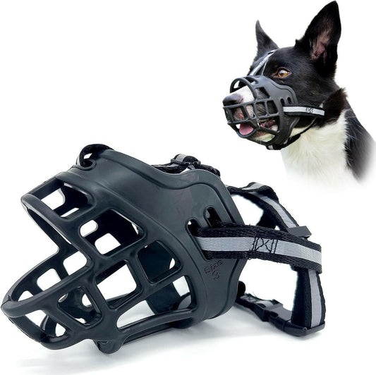 Adjustable Dog Muzzle for Large Breeds: Breathable Design for XL Bully Breed