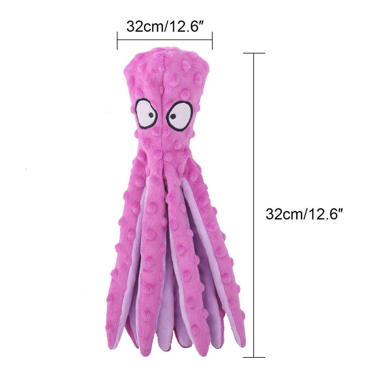 Octopus Puppy Dog Chew Toy: Soft Plush Squeaky Fun Play Sound