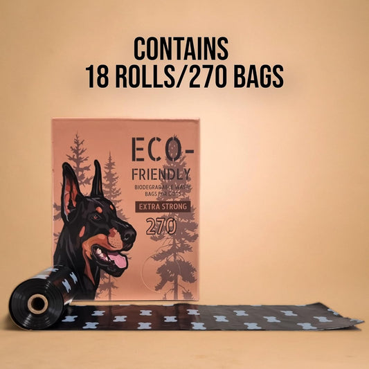 Aurora Eco-Friendly Dog Waste Bags: 18 Rolls/270 Bags
