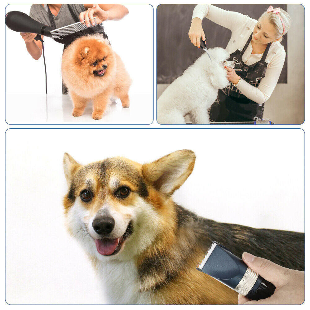 Professional Dog Grooming Clipper Thick Fur Hair Trimmer Electric Shaver Set