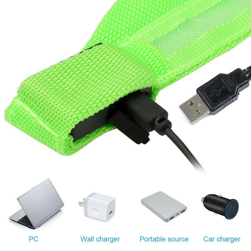 Enhanced Visibility USB Rechargeable LED Dog Collar with Flashing Luminous Nylon for Safety