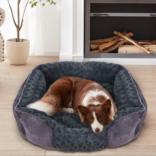 Soft Washable Dog Bed: Cozy Puppy Cushion for Warmth and Comfort in Sizes M and L
