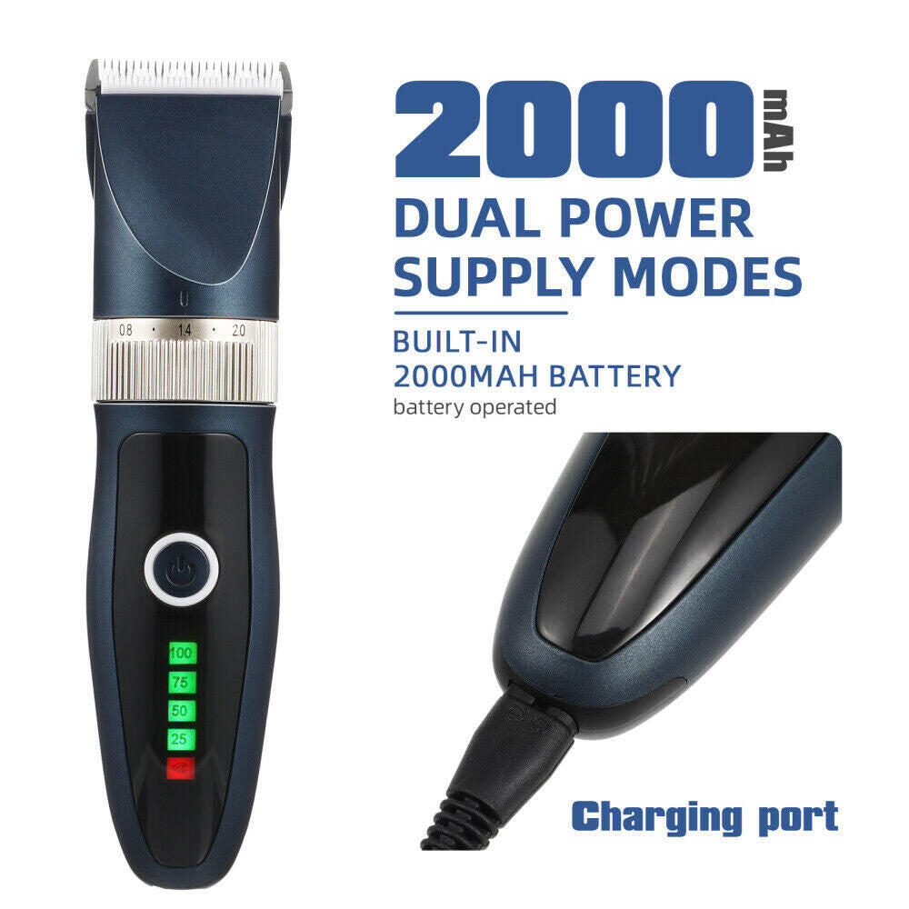 Professional Dog Grooming Clipper Thick Fur Hair Trimmer Electric Shaver Set