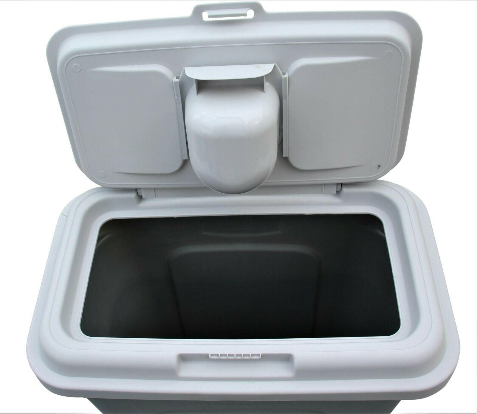 Durable Dog Food Storage Container with 32L Capacity, Suitable for 16KG Dry Feed or 23KG of Dog Food, Grey Base Included