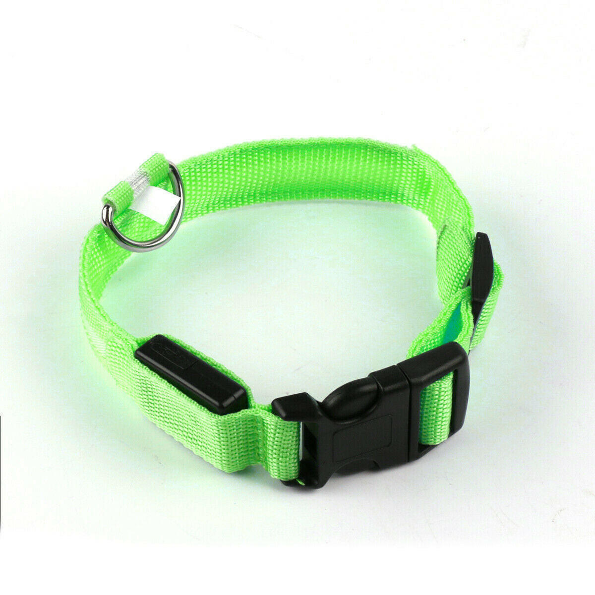 Enhanced Visibility USB Rechargeable LED Dog Collar with Flashing Luminous Nylon for Safety