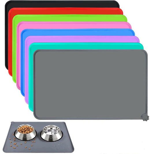 Waterproof Silicone Dog Food Mat with Non-Slip Design for Clean and Mess-Free Pet Feeding