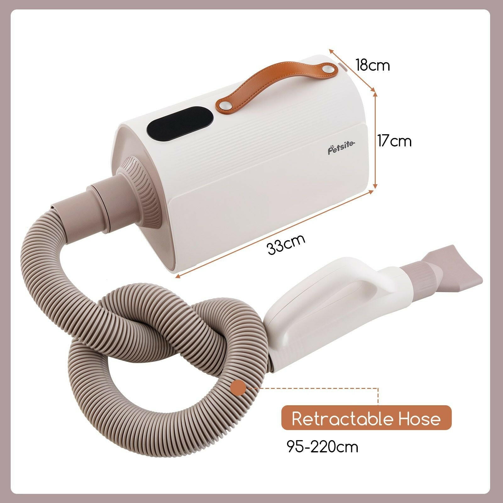 Professional Dog Hair Dryer with Negative Ion Technology: Fast Drying and Anti-Static for Pet Grooming