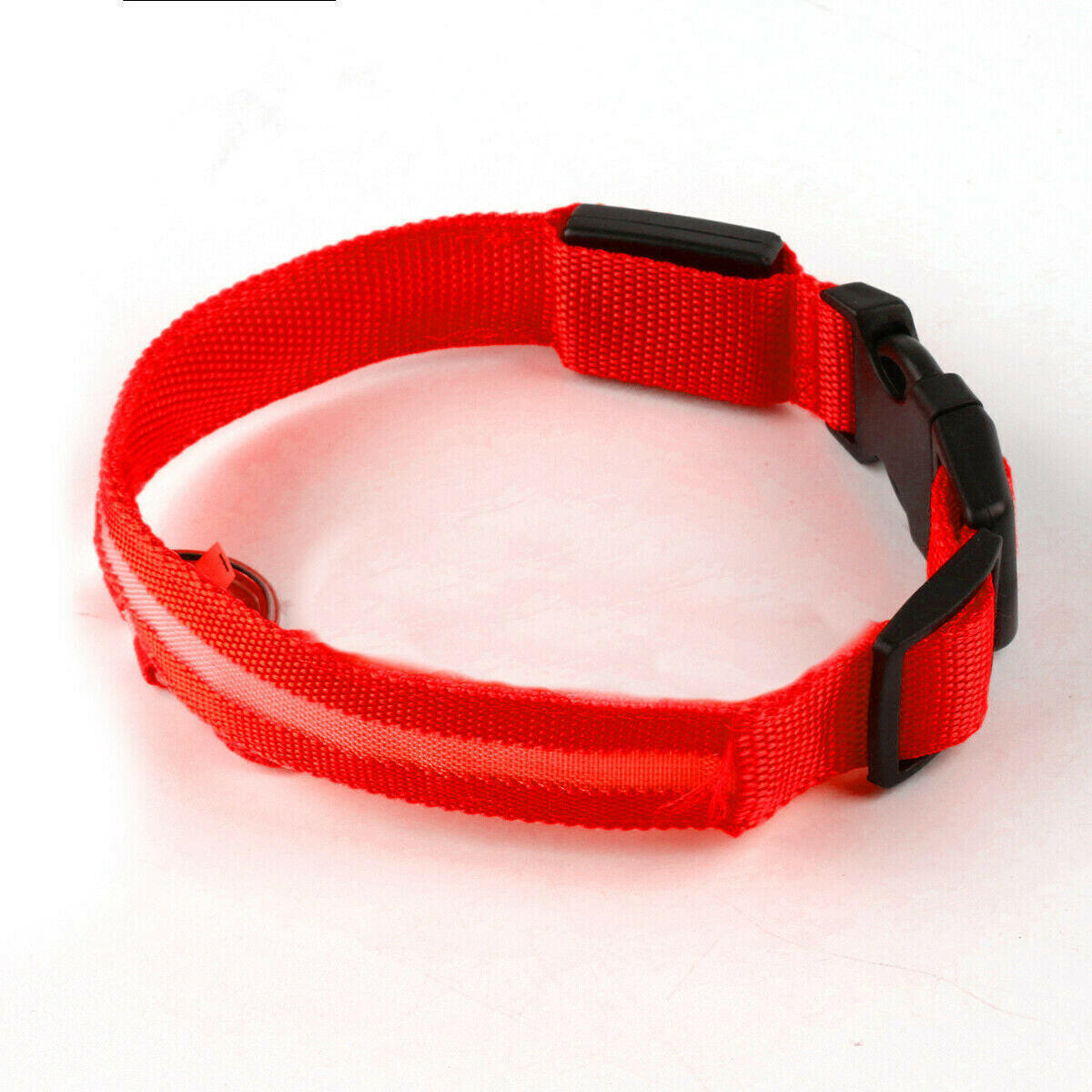 Enhanced Visibility USB Rechargeable LED Dog Collar with Flashing Luminous Nylon for Safety