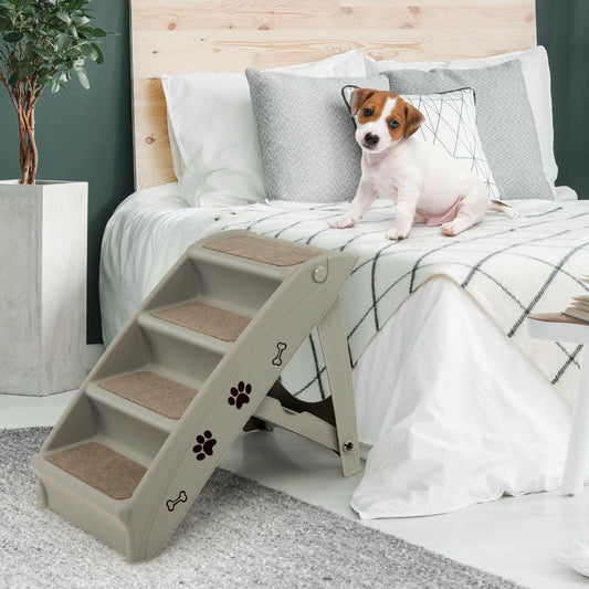 Dog Stairs with Secure 4-Step Design and Non-Slip Surface for Safe and Easy Access