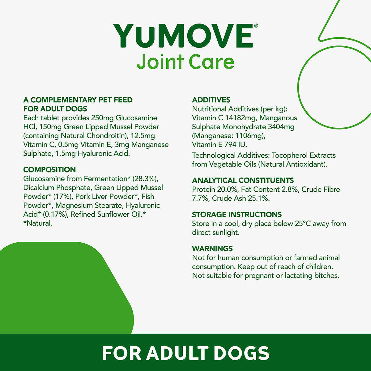 Joint Care for Adult Dogs: 2 x 120 Tablets for Enhanced Mobility and Comfort
